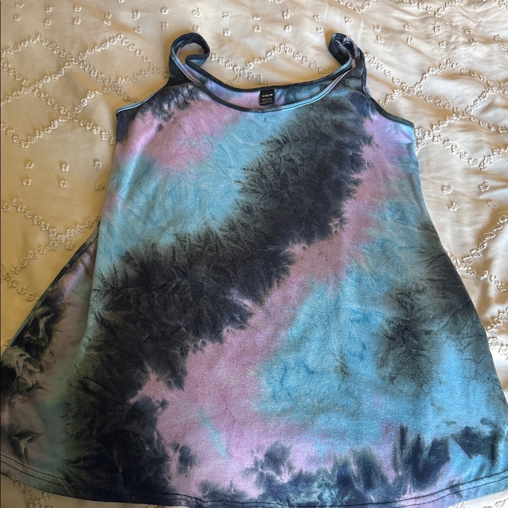 Tie-Dye Sleeveless Women's Tank top dress